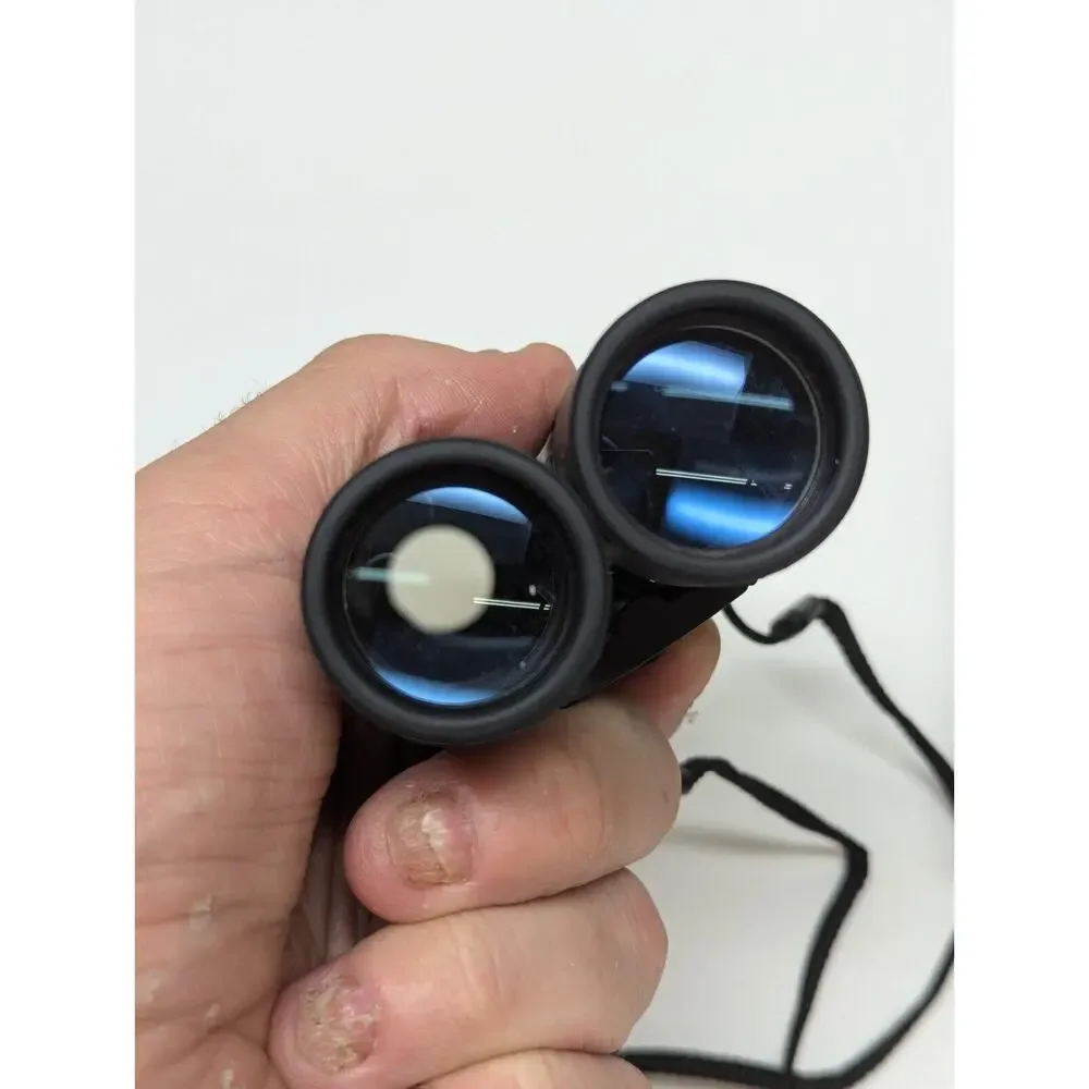 Johnson & Murphy 10 x 25 288ft/ 1000 YDS. Black Compact Folding Binoculars +Case